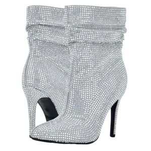 Nine West Dazzle 2 Rhinestone Bootie Heels NWT